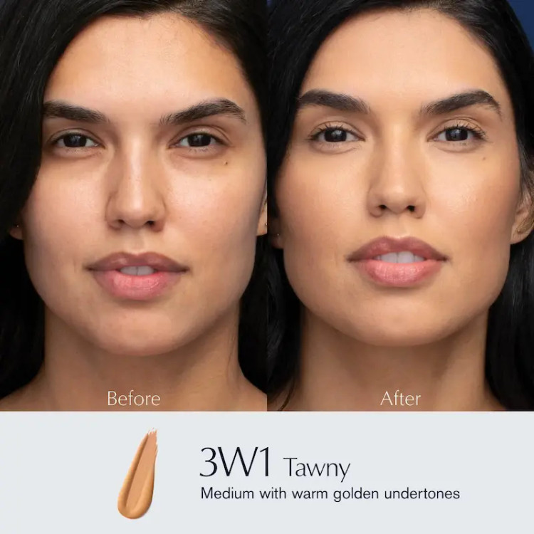 کرم پودر استی لادر_ساخت بلژیک ESTEE-LAUDER وارم وانیلا 3W1 ) TAWNY )