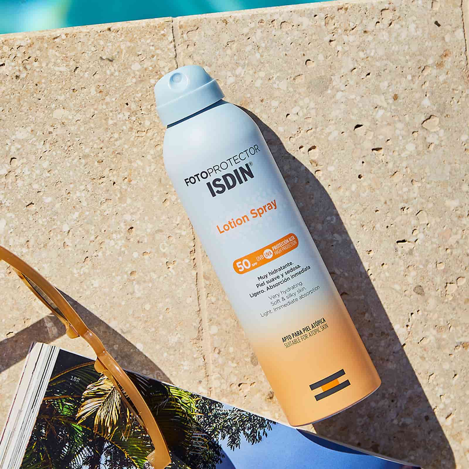 لوسیون اسپری ضد آفتاب ایزدین Isdin SPF50_ اورجینال