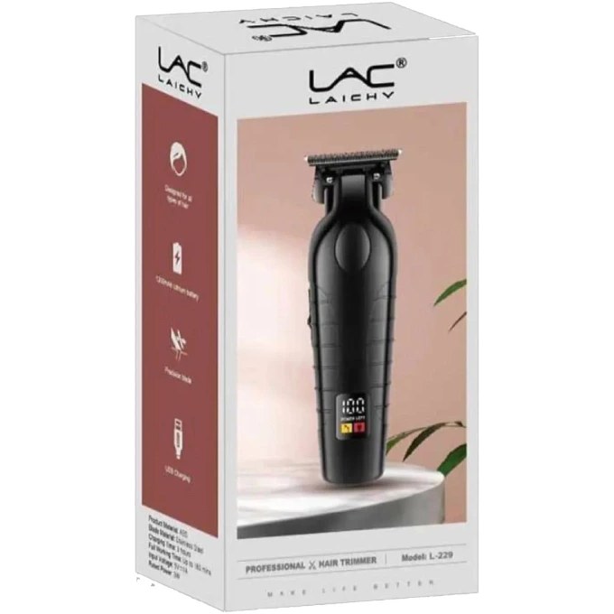 ماشین اصلاح لایچی مدل L-1229 | تریمر شارژی حرفهای با تیغه استیل ضد زنگ عنوان Laichy L-1229 Professional Rechargeable Hair Trimmer Stainless Steel Blades