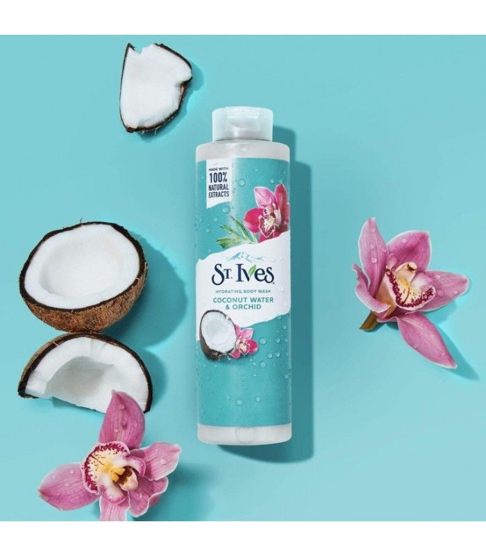 شامپو بدن آب نارگیل و گل ارکیده سینت ایوز St.Ives Coconut Water & Orchid Hydrating Body Wash 650(اورجینال)