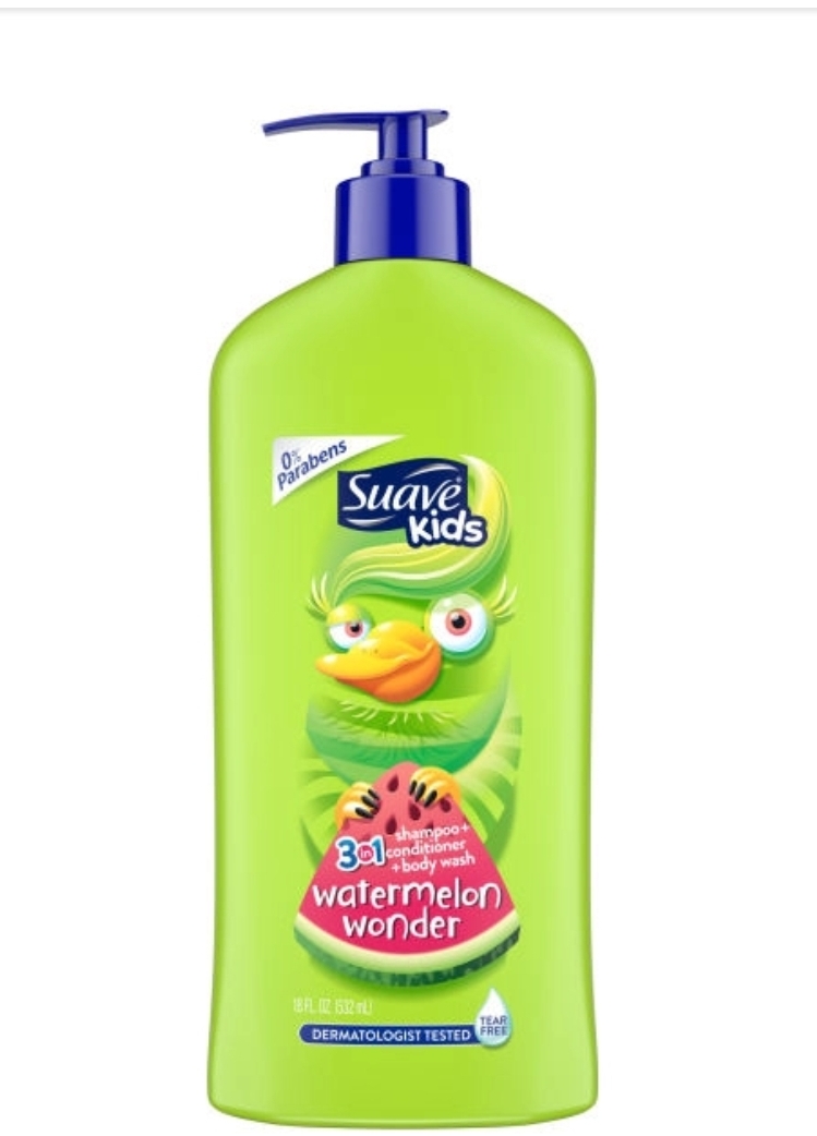 شامپو سر و بدن بچه سواو (Suave) مدل Watermelon حجم 523 میلی لیتر
