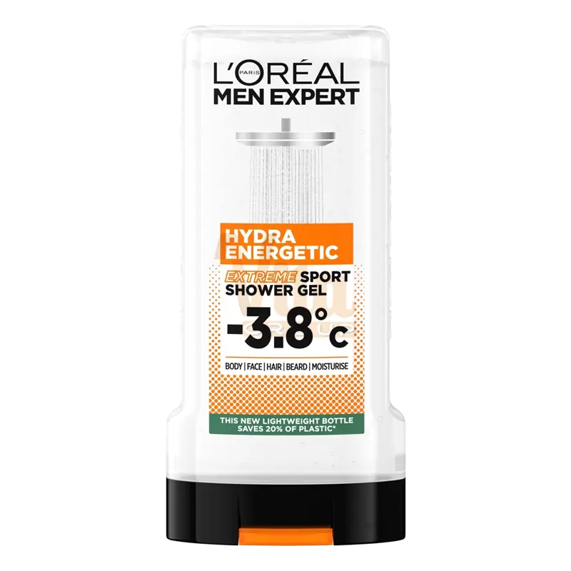 شامپو سر و بدن (شاور ژل) لورآل (L'Oréal) سری Men Expert مدل Hydra Energetic Extreme Sport 