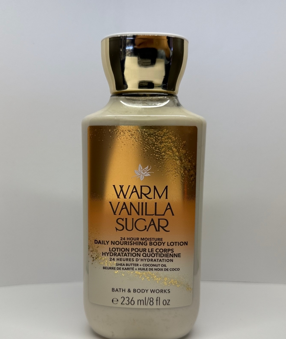 ادکلن بادی لوشن بث اند بادی وارم وانیلا شوگرBath&body works warm vanilla sugar body lotion