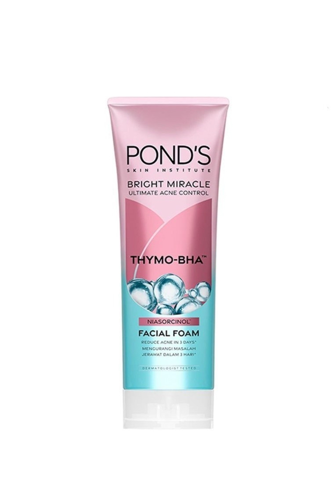 فوم شوینده ضدجوش و روشن کننده صورت پوندز نیاسورسینول Ponds Thymo-BHA وزن 100 گرم مشخصات