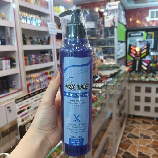 ژل چسبی مکس لیدی Hair Gel Pump مناسب برای هر نوع مو حجم ۳۵۰میلی لیتر