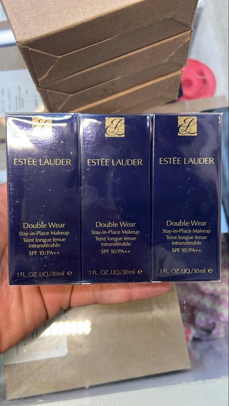 کرم پودر استی لادر_ساخت بلژیک ESTEE-LAUDER وارم وانیلا 3W1 ) TAWNY )