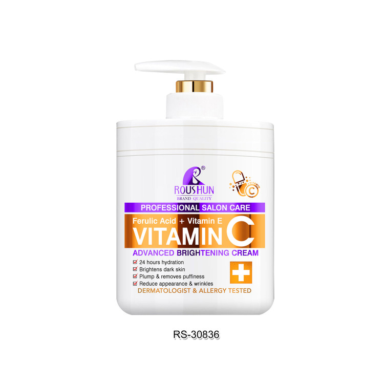 کرم روشنکننده و جوانساز ویتامین سی روشن (ROUSHUN) مدل Advanced Brightening حجم ۴۸۰ میلیلیتر ---