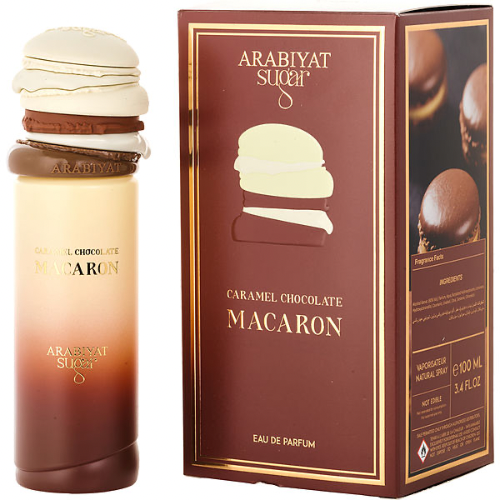 ادکلن عربیات پرستیژ مدل Caramel Chocolate Macaron (طرح ماکارون