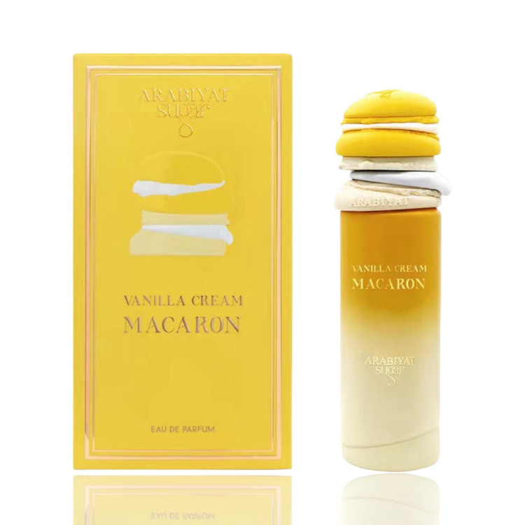 ادکلن عربیات پرستیژ مدل Caramel Chocolate Macaron (طرح ماکارون