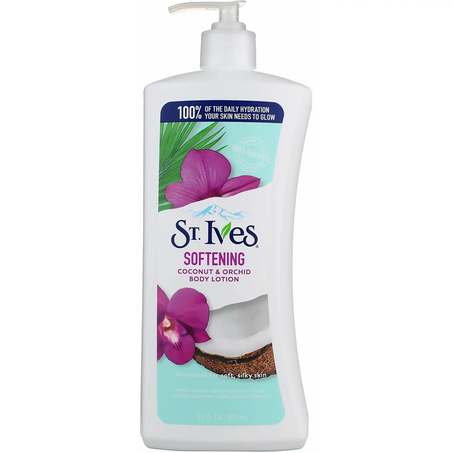 لوسیون بدن نرمکننده سینت ایوز (St. Ives) مدل نارگیل و ارکیده | حجم ۶۲۱ میلیلیتر
