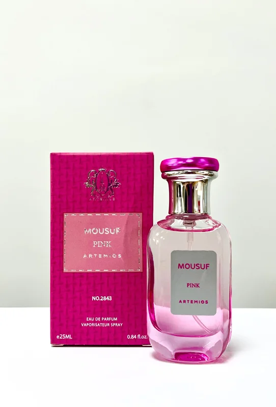 عطر موصوف صورتی (Mousuf Pink) برند Artemios - با رایحه گلی و میوهای ---