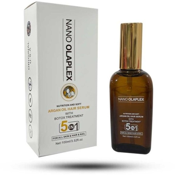 سرم موی نانو اولاپلکس (Nano Olaplex) حاوی روغن آرگان مدل ۵ در ۱ - حجم ۱۰۰ میلیلیتر اورجینال