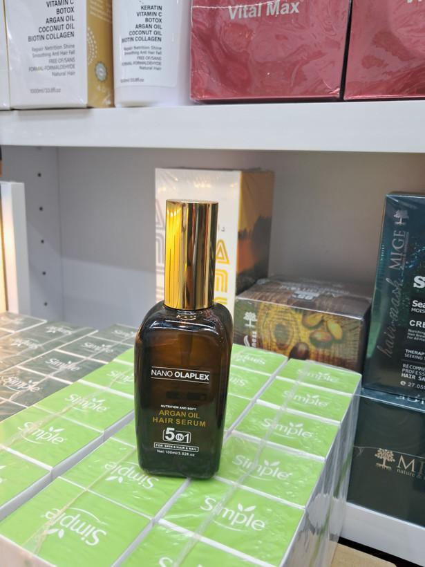 سرم موی نانو اولاپلکس (Nano Olaplex) حاوی روغن آرگان مدل ۵ در ۱ - حجم ۱۰۰ میلیلیتر اورجینال