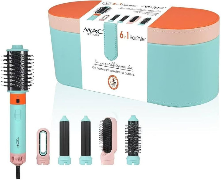ست سشوار و حالتدهنده ۶ کاره مک استایلر (M.A.C Styler) مدل Ref-1519 - همراه با کیف چرمی 