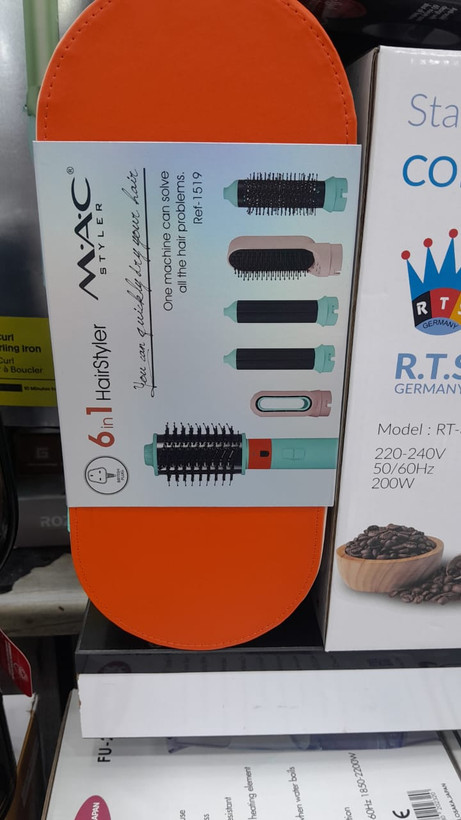 ست سشوار و حالتدهنده ۶ کاره مک استایلر (M.A.C Styler) مدل Ref-1519 - همراه با کیف چرمی 