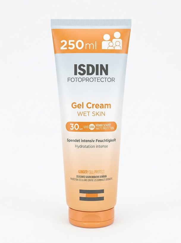 ضد آفتاب ایزدین مدل Gel Cream Wet Skin حجم ۲۵۰ میلیلیتر (SPF 30) 