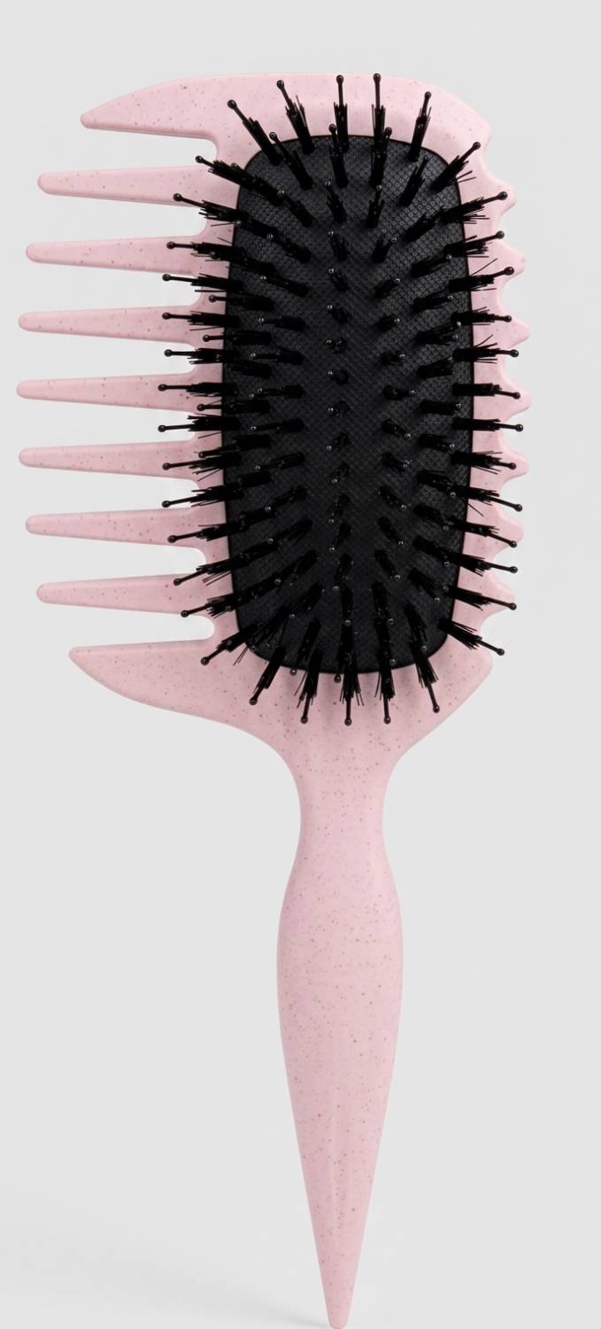 برس و شانه دوکاره گندمی (Eco-Friendly Wheat Straw Hair Brush & Comb) 