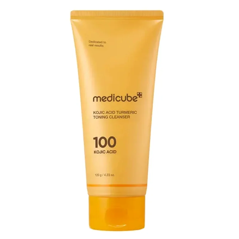 شوینده صورت مدی‌کیوب مدل کوجیک اسید و زردچوبه (Medicube Kojic Acid Turmeric Toning Cleanser(اورجینال)