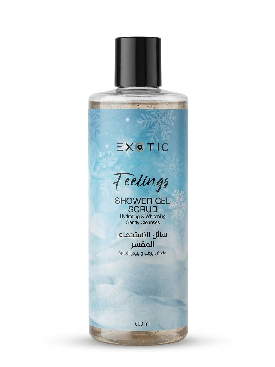 شامپو بدن اسکراب‌دار اگزوتیک حجم: ۵۰۰ میلی‌لیتر(EXOTIC Feelings Shower Gel Scrub)