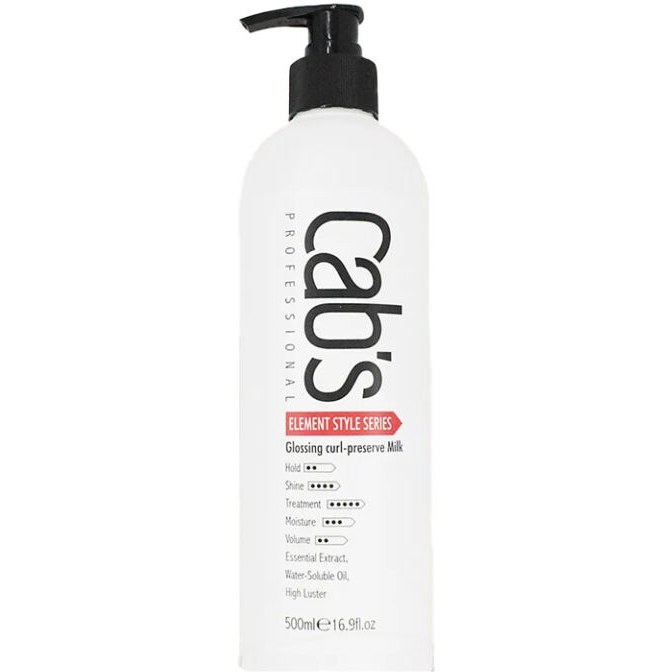شیر موی تخصصی کابس (Cab's) مدل Glossing Curl-Preserve Milk حجم ۵۰۰ میلیلیتر