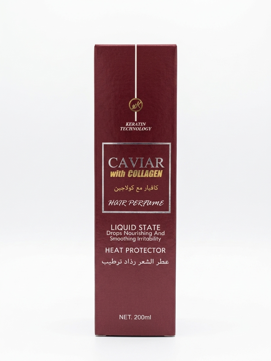 عطر موی خاویار و کلاژن (Caviar with Collagen) مدل Keratin Technology - حجم ۲۰۰ میلیلیتر 