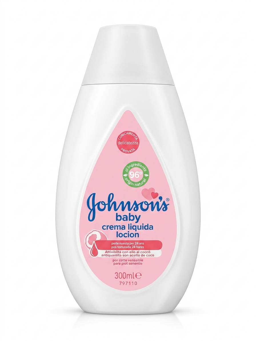 لوسیون بدن کودک جانسون (Johnson's Baby) - مدل Crema Liquida Locion - حجم ۳۰۰ میلیلیتر 