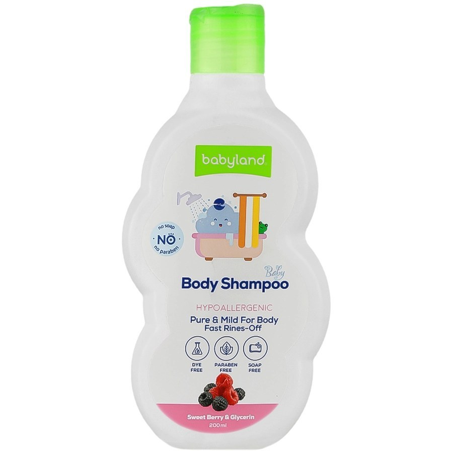 شامپو بدن بچه بیبی لند مدل Sweet Berry & Glycerin حجم 200 میلی لیتر 