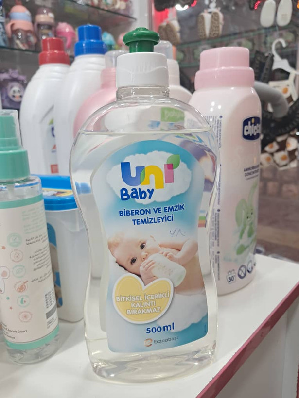 مایع استریل شیشه شیر و پستانک یونی بیبی (Uni Baby) – ۵۰۰ میلیلیتر 