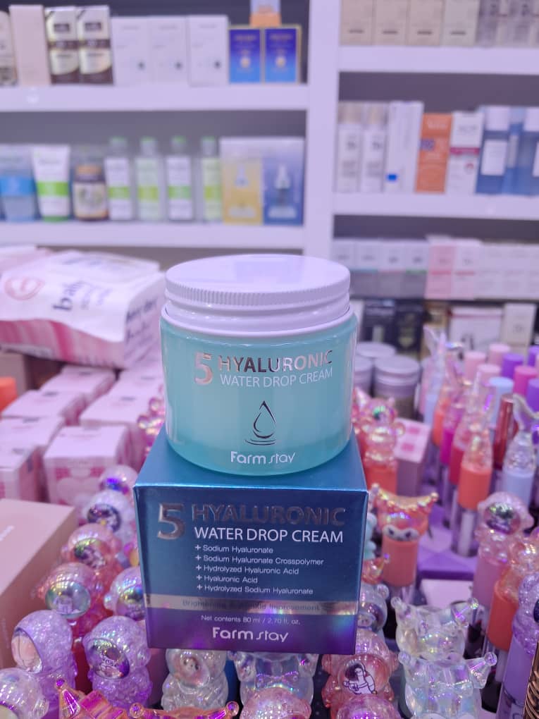 کرم آبرسان هیالورونیک اسید فارم استی (Farm Stay 5 Hyaluronic Water Drop Cream)(مستر)