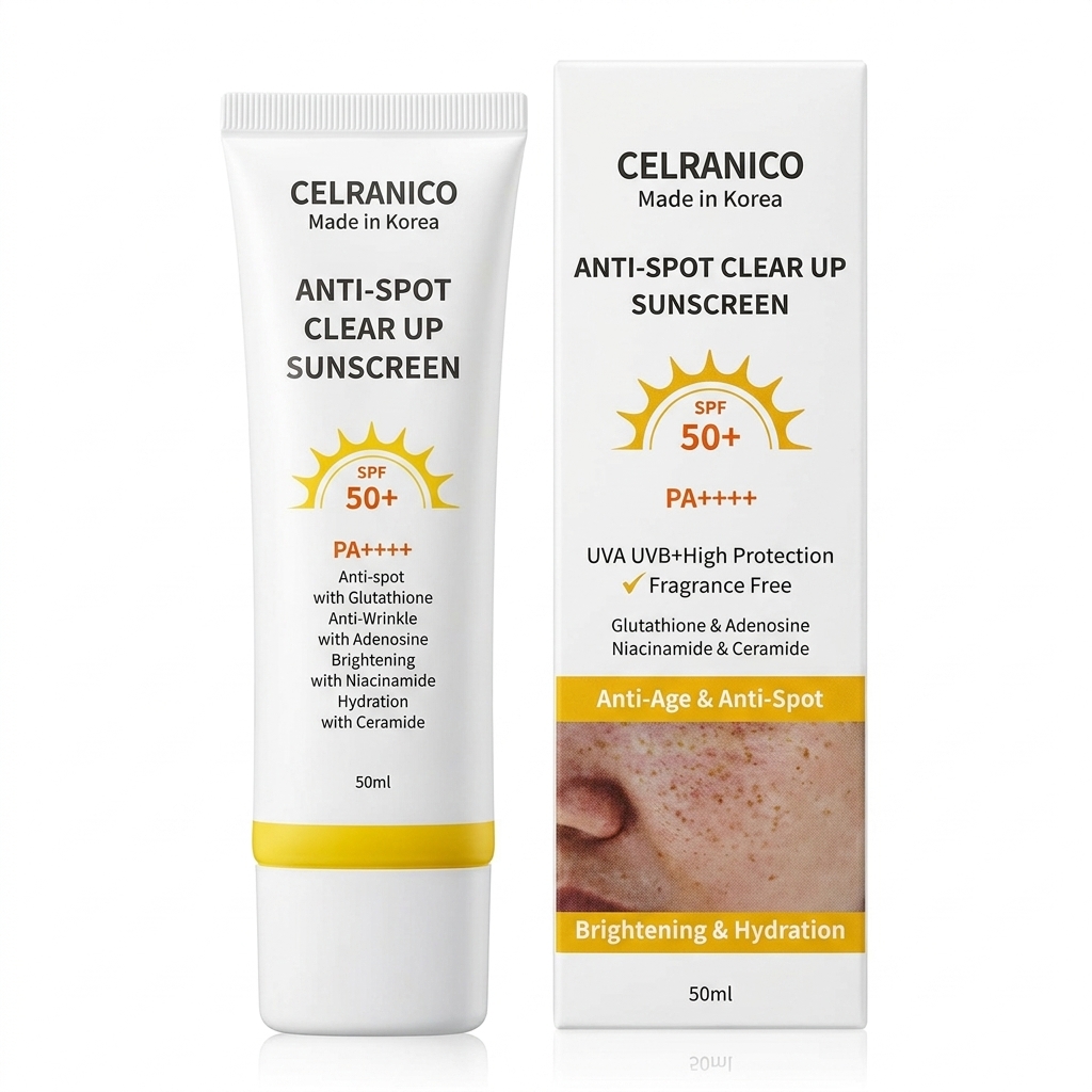 ضد آفتاب ضد لک سلرانیکو CELRANICO مدل Anti-Spot SPF 50 حجم ۵۰ میلیلیتر(اورجینال)