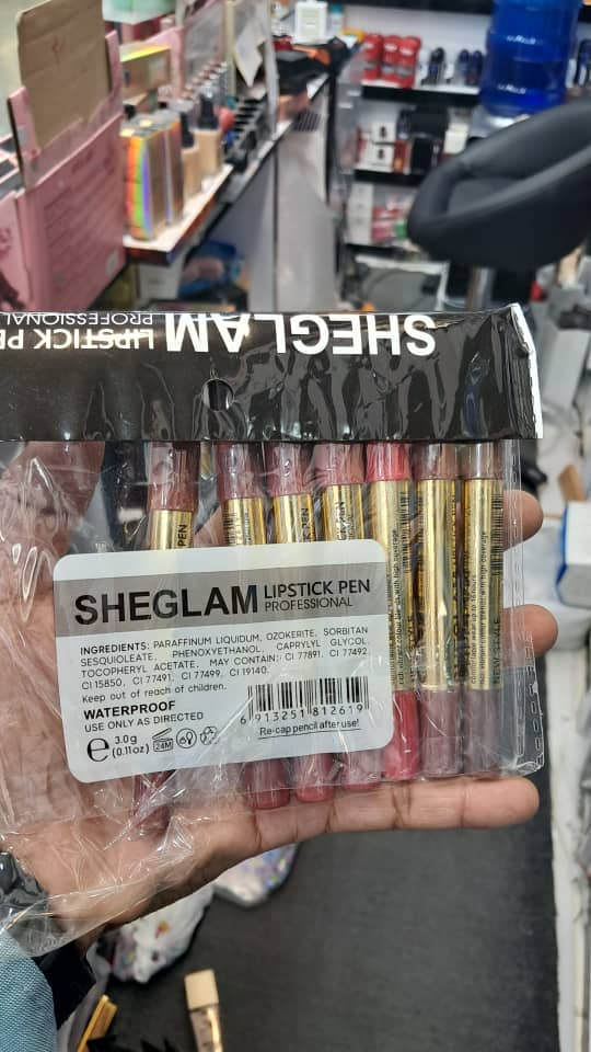 رژ لب مدادی شیگلم مدل Lipstick Pen Professional مجموعه ۶ عددی 