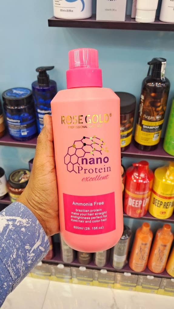 نانو پروتئین مو رزگلد مدل اکسلنت (ROSE GOLD Nano Protein Excellent) حجم ۸۰۰ میلیلیتر 