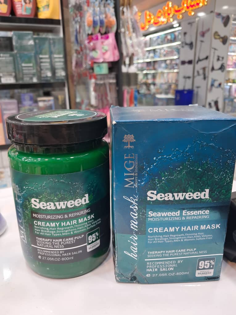 ماسک مو جلبک دریایی میگ مدل Seaweed بدون سولفات حجم 800 میلی لیتر
