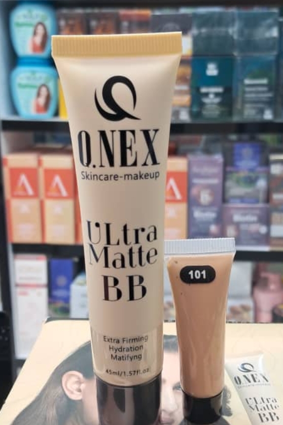 بی بی کرم کیو اونیکس (Q.ONEX) مدل Ultra Matte شماره ۱۰۱ حجم ۴۵ میلیلیتر 