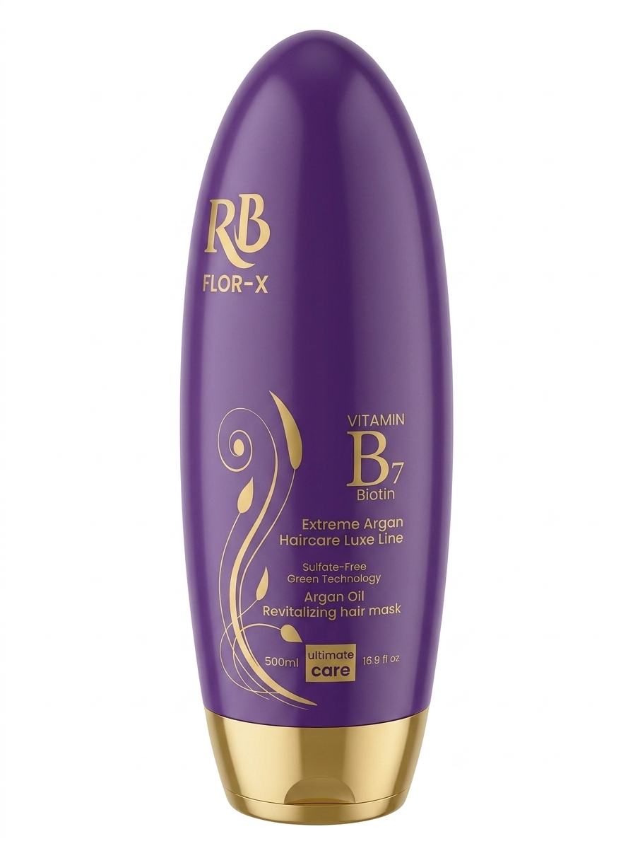 ماسک مو احیاکننده حرفهای فلور-ایکس (Flor-X) مدل Vitamin B7 Biotin & Argan Oil 