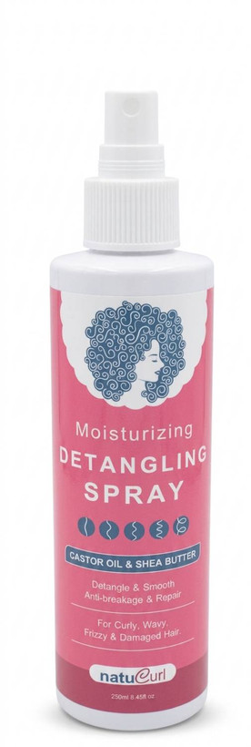اسپری مرطوبکننده و گرهبازکن موهای فر نیچورالکرل (natuCurl) حاوی روغن کرچک و شی باتر (مستر)