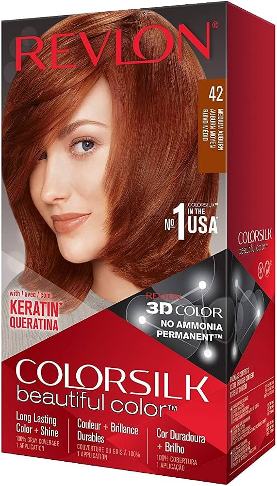 رنگ موی بدون آمونیاک رولون سری Colorsilk شماره 42 (رنگ بلوطی متوسط / Medium Auburn) 