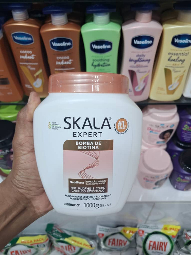 ماسک مو و نرمکننده دوکاره بمب بیوتین اسکالا (Skala Expert Bomba de Biotina) مخصوص موهای آسیبدیده و کدر – حجم ۱۰۰۰ گرم (اورجینال)