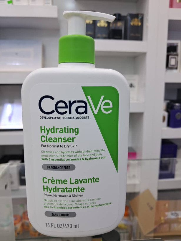 شوینده و پاککننده آبرسان سراوی مناسب پوستهای نرمال تا خشک (CeraVe Hydrating Cleanser) – حجم ۴۷۳ میلیلیتر(اورجینال)