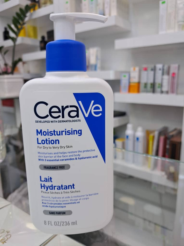 لوسیون مرطوبکننده سراوی مخصوص پوستهای خشک تا خیلی خشک (CeraVe Moisturising Lotion) – حجم ۲۳۶ میلیلیتر(اورجینال)