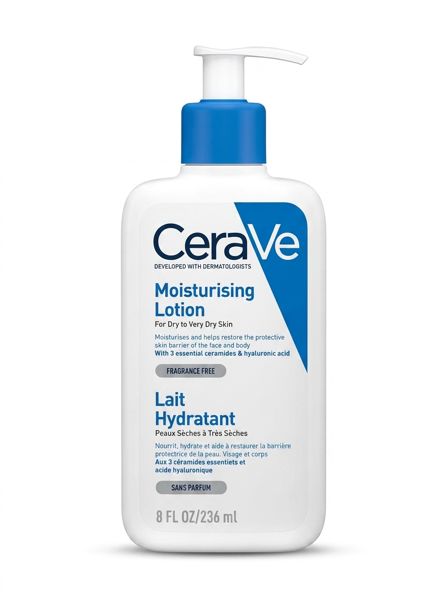 لوسیون مرطوبکننده سراوی مخصوص پوستهای خشک تا خیلی خشک (CeraVe Moisturising Lotion) – حجم ۲۳۶ میلیلیتر(اورجینال)