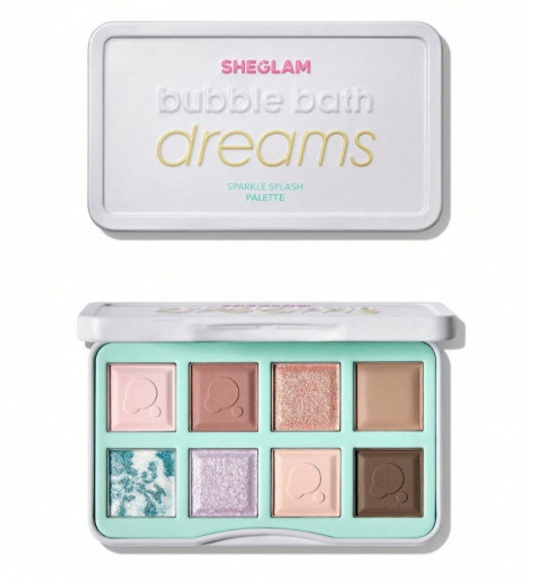 پالت سایه چشم شیگلم مدل Bubble Bath Dreams Sparkle Splash هشت رنگ زنانه چند رنگ 