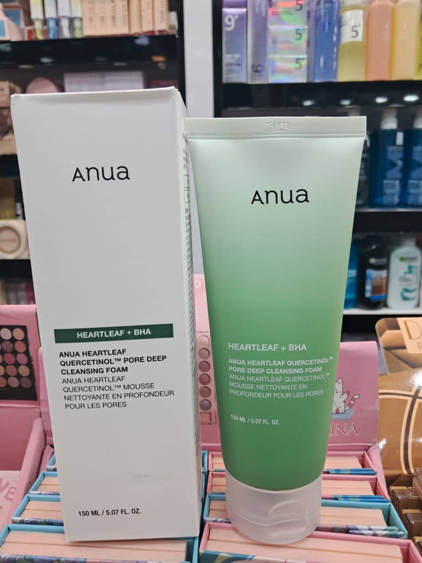 فوم پاکسازی عمیق منافذ هارتلیف و BHA آنوا (اورجینال)(Anua) مدل Quercetinol Pore Deep Cleansing Foam 