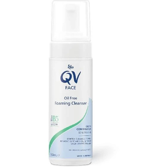 فوم شستشوی صورت فاقد چربی کیووی (QV Face Oil Free Foaming Cleanser) 