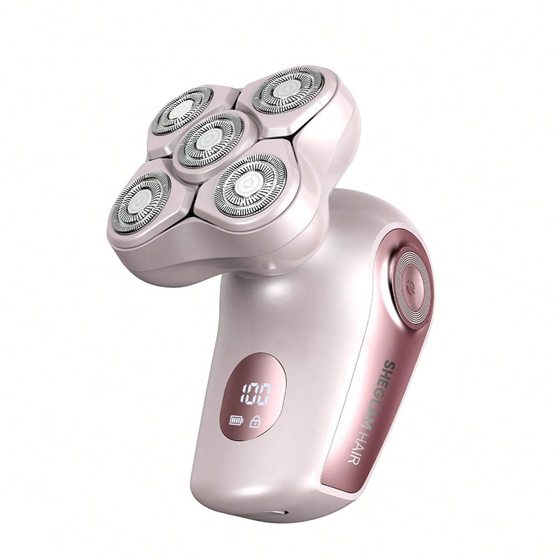ماشین اصلاح سر و بدن ۵ تیغه دیجیتال شیگلم (SHEGLAM HAIR 5-Head Rotary Shaver) ‌(اورجینال)