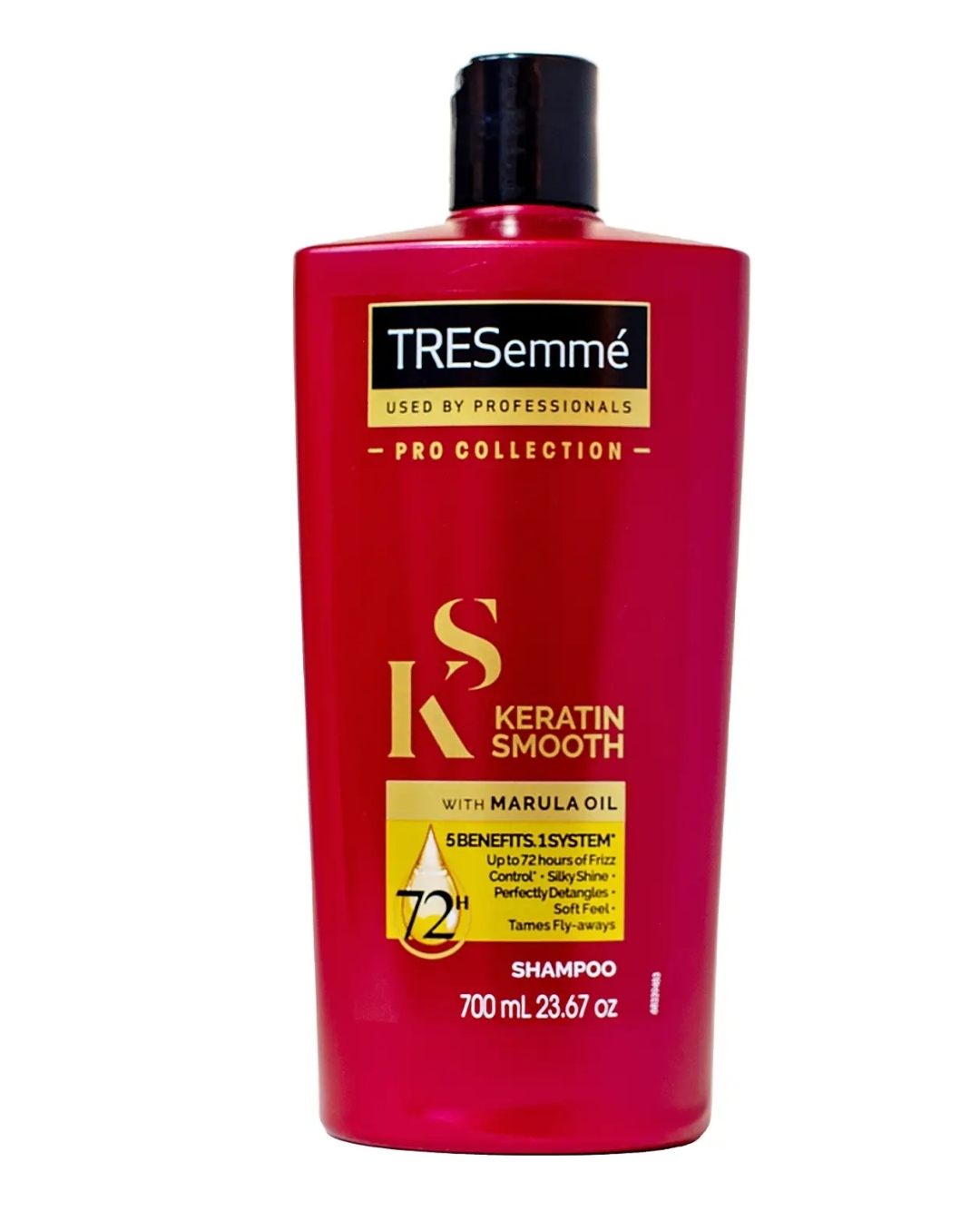 شامپو کراتینه ترزمه مدل Keratin Smooth حاوی روغن مارولا رنگ قرمز حجم 700 میلی لیتر 