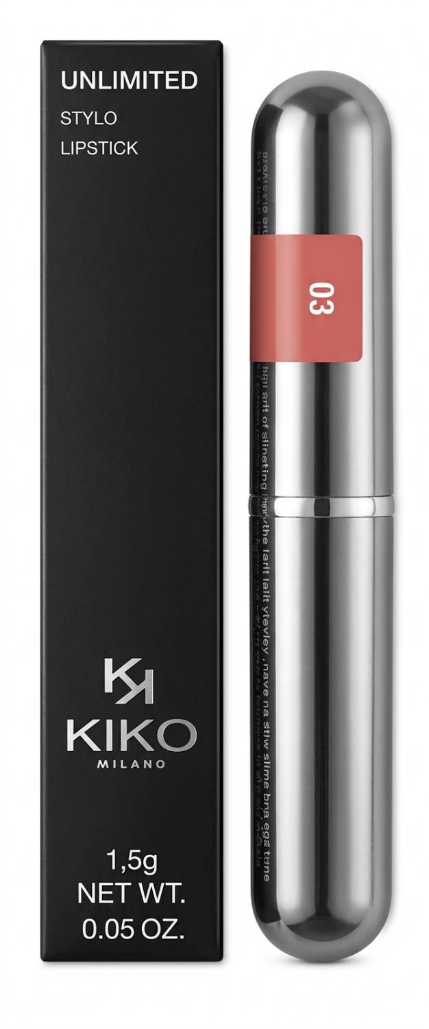 رژ لب جامد بادوام کیکو میلانو (Kiko Milano) سری Unlimited Stylo شماره 03 (Rosy Nude) 