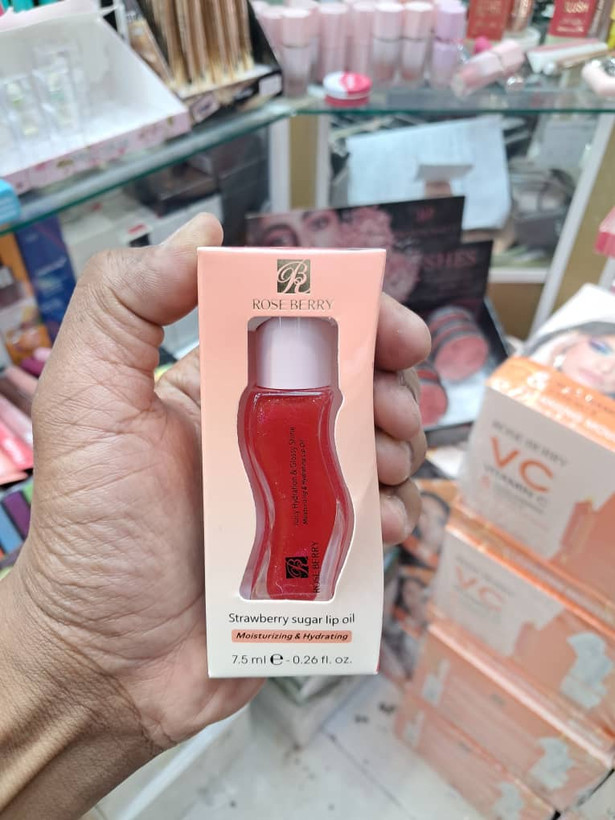 روغن لب رزبری (Rose Berry Lip Oil) - مدل Juicy Hydration & Glossy Shine 