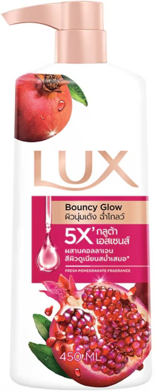 شامپو بدن لوکس مدل Bouncy Glow (انار و گلوتا کلاژن) ۴۵۰ میلیلیتر