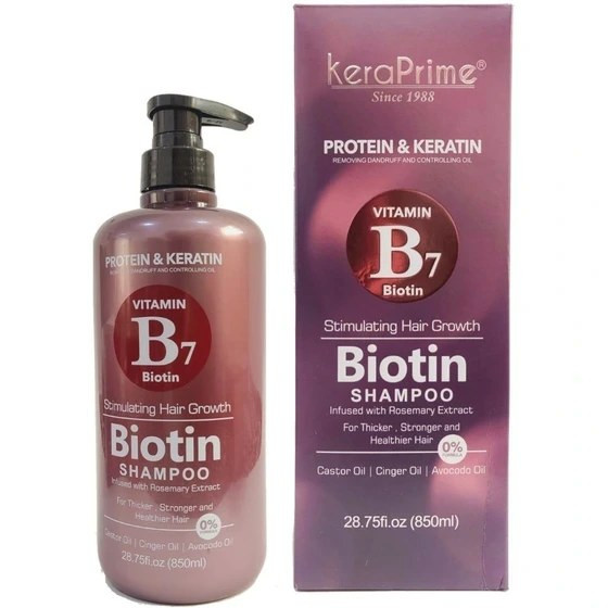 شامپو تقویتکننده و ضد ریزش کرا پرایم (KeraPrime) مدل Biotin B7 حجم ۸۵۰ میلیلیتر